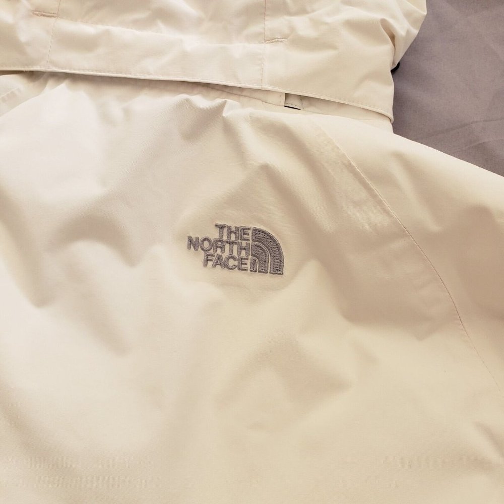 The NORTH FACE HyVent DT White Ivory /Blue Rain Coat Jacket Hooded Women’s XS - Picture 9 of 11